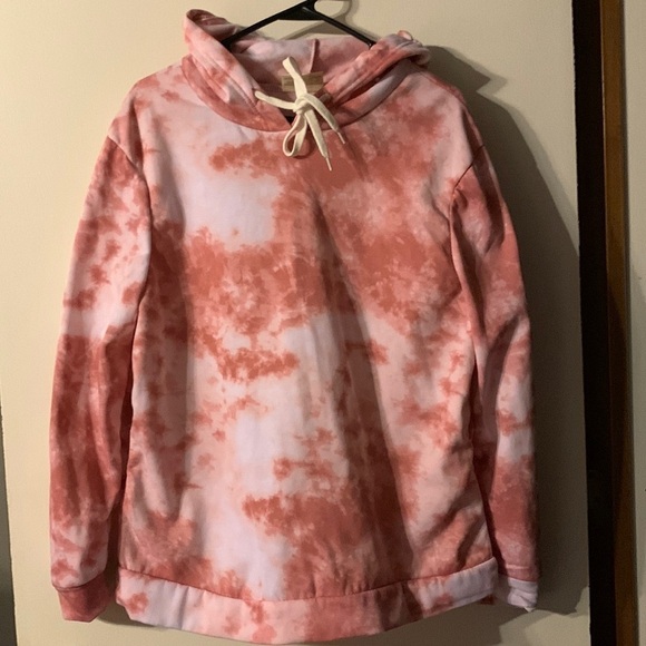 bobbybrooks Tops - Tie Dye Hoodie.Bobbie Brooks. NWT  Pink and white Machine wash tumble dry.